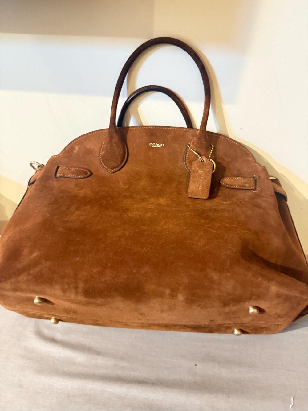 Coach Empire 40 Warm Brown Suede